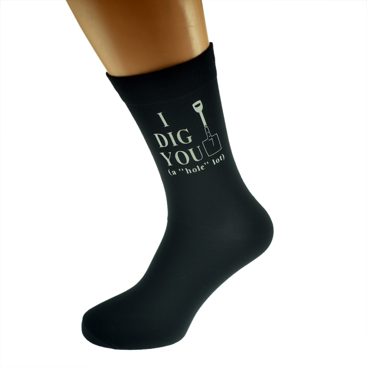 I Dig You Funny Valentine Mens Black Socks| Ashton and Finch