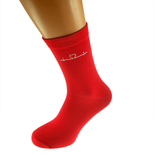 Heart Monitor Valentine Ladies Red Socks| Ashton and Finch