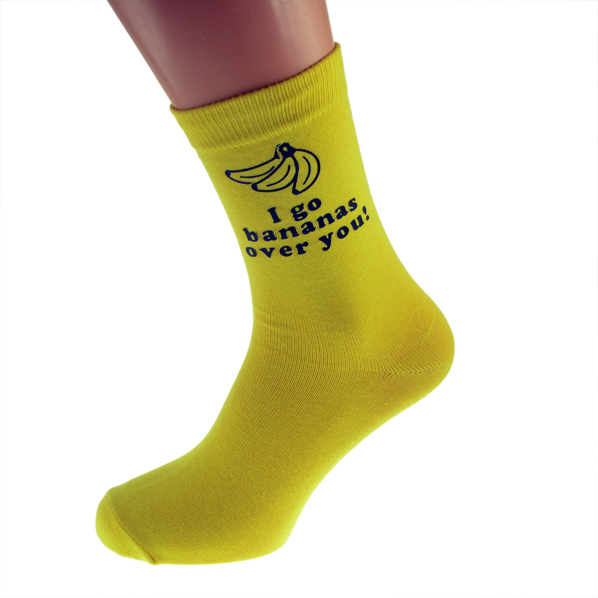I Go Bananas Over You Valentine Mens Yellow Socks| Ashton and Finch
