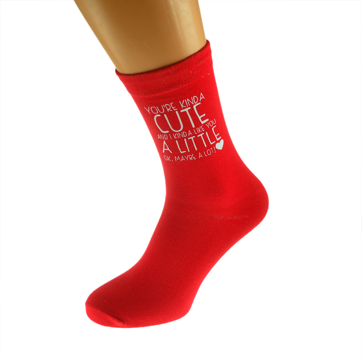 You’re Kinda Cute Funny Valentine Mens Red Socks| Ashton and Finch