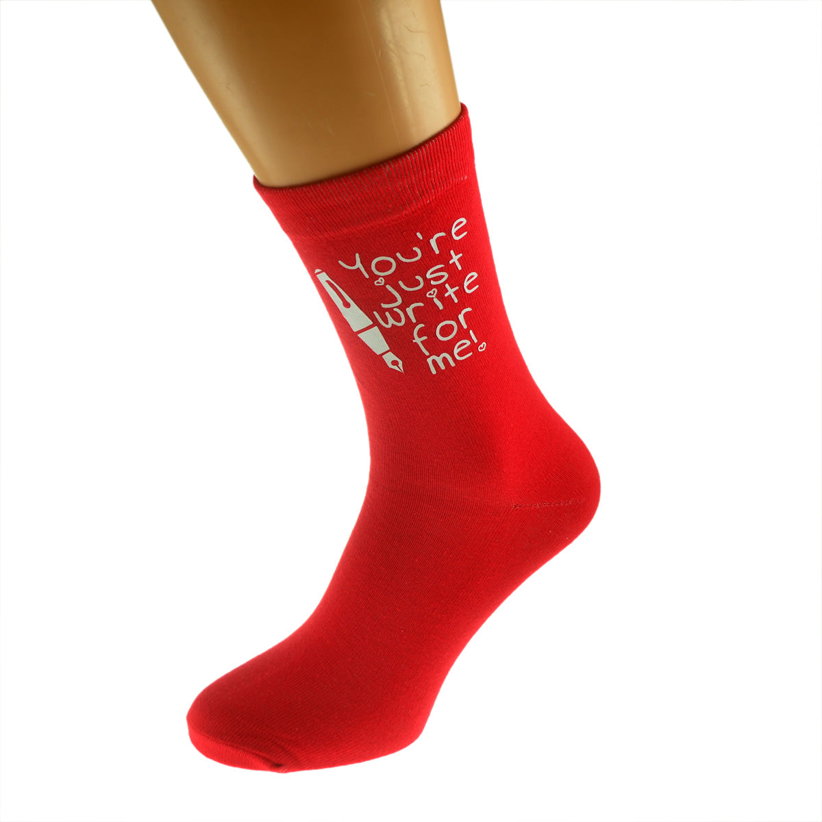 You’re Just Write For Me Funny Valentine Mens Red Socks| Ashton and Finch