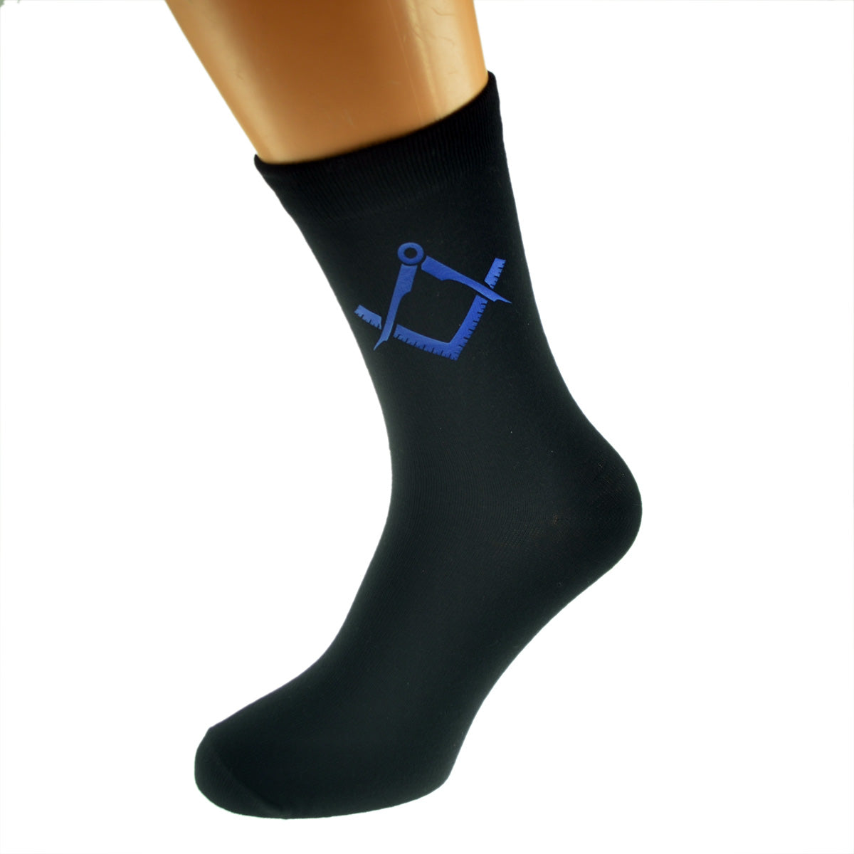 Blue Masonic Mens Black Socks Without G Design| Ashton and Finch