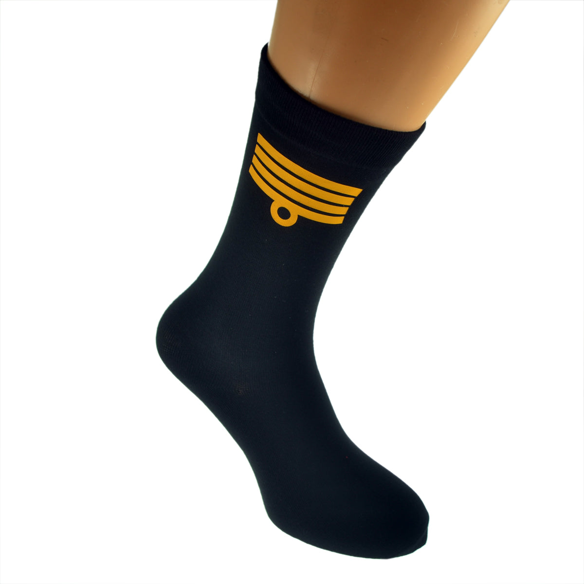 Naval Captain Rank Mens Black Socks| Ashton and Finch