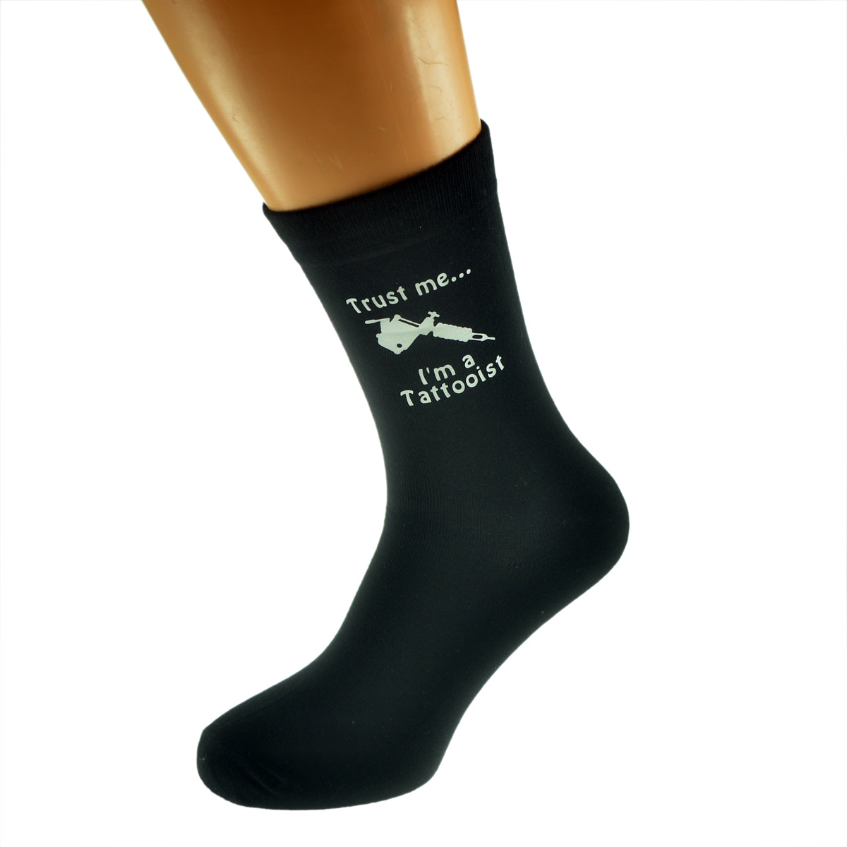 Trust Me I’m A Tattooist Mens Black Socks With Image Design| Ashton and Finch