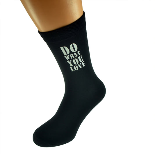 Do What You Love Mens Black Socks| Ashton and Finch