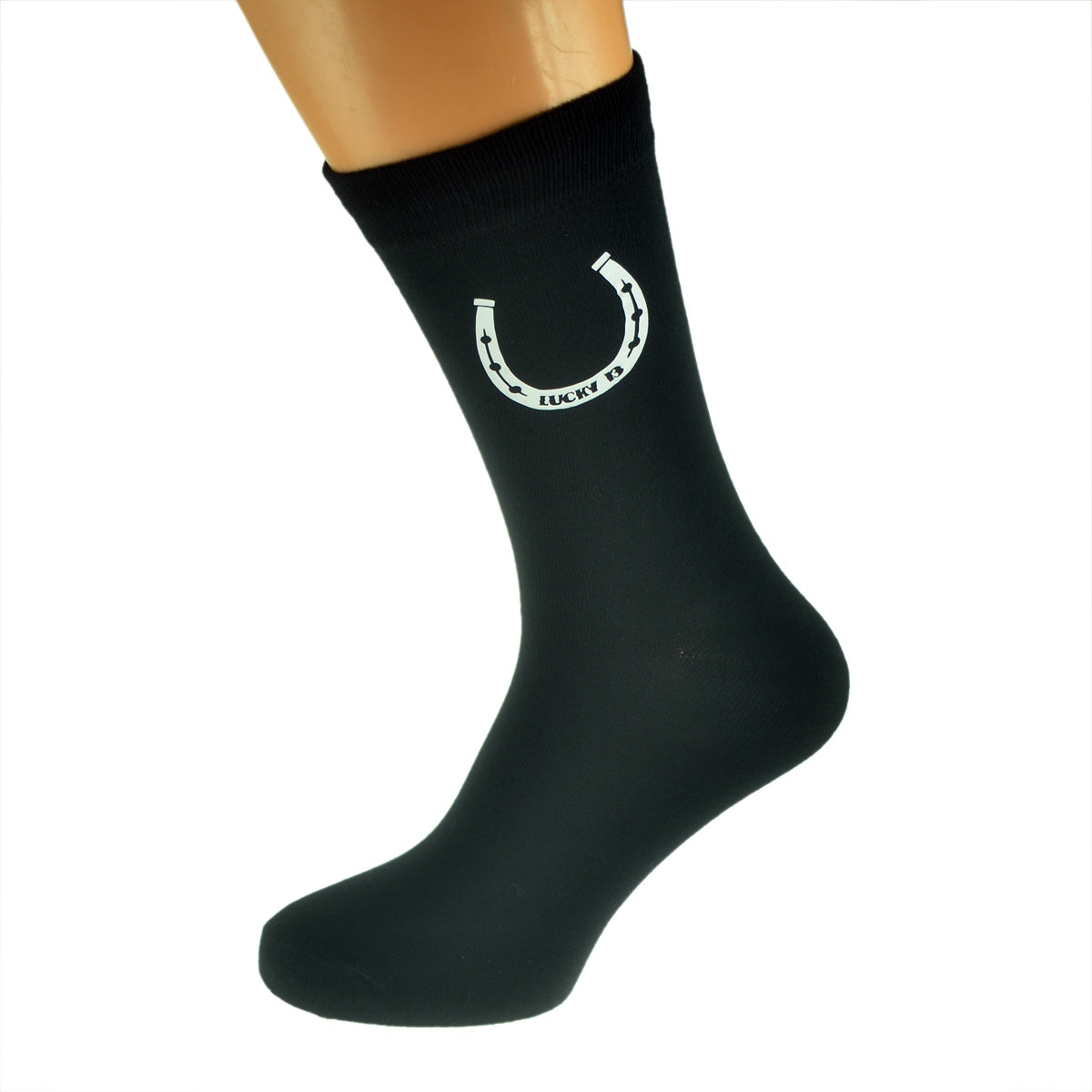 Lucky Horseshoe Mens Black Socks| Ashton and Finch