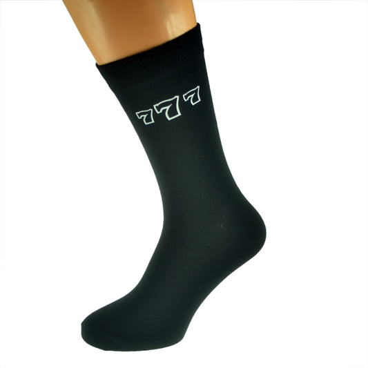 Lucky 777 Mens Black Socks| Ashton and Finch