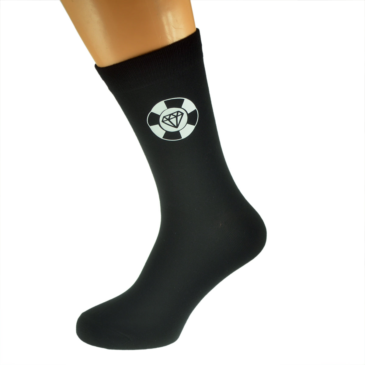 Casino Gambling Chip Design Mens Black Socks| Ashton and Finch