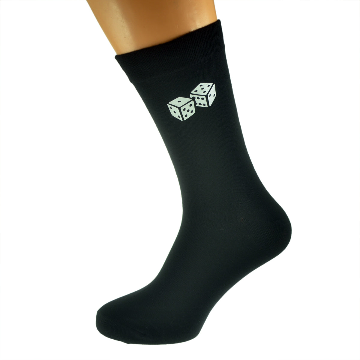 Casino Gamblers Dice Design Mens Black Socks| Ashton and Finch