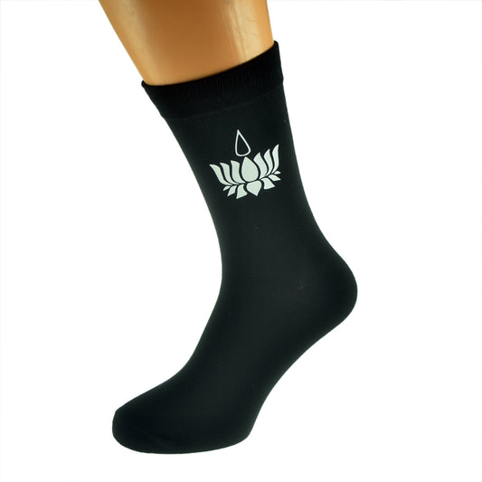 Ayyavazhi Symbol Design Mens Black Socks| Ashton and Finch