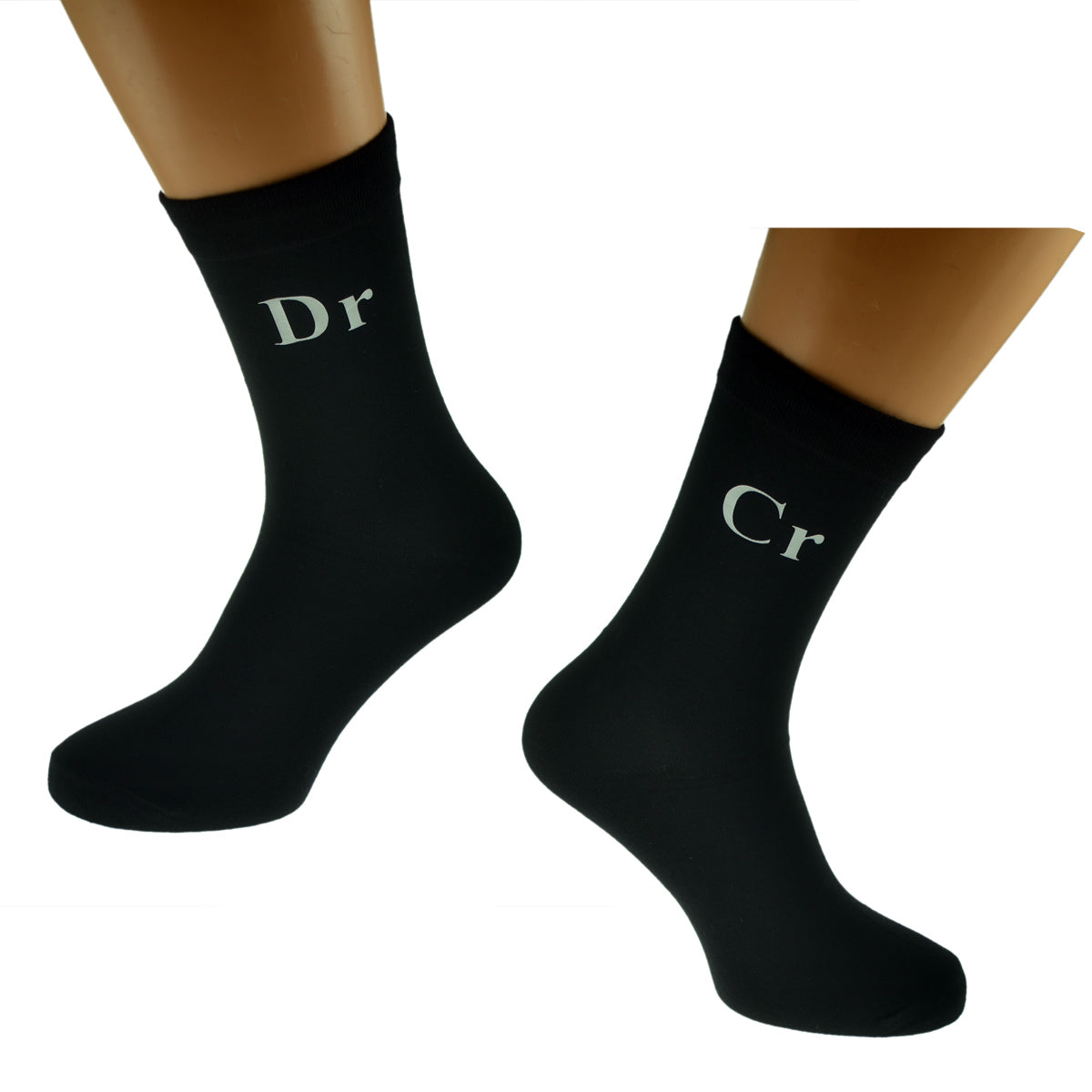 Debit Credit Accountant Mens Black Socks| Ashton and Finch
