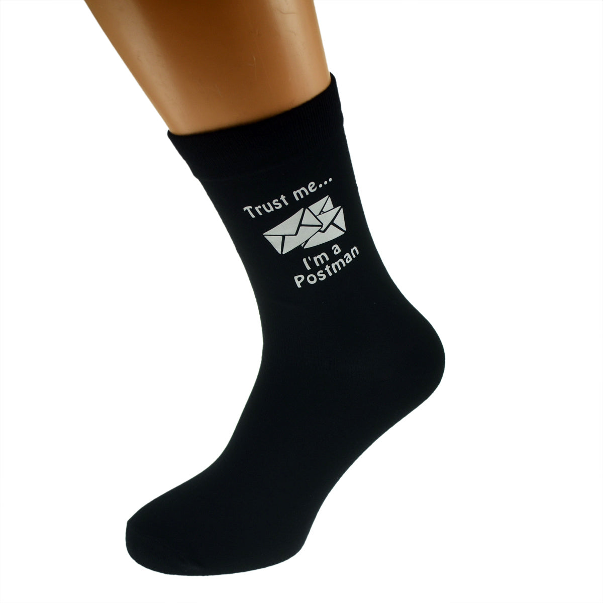 Postman Design Trust Me I’m A Postman Mens Black Socks| Ashton and Finch