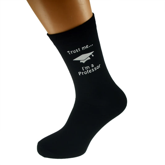 Professor Design Trust Me I’m A Professor Mens Black Socks| Ashton and Finch