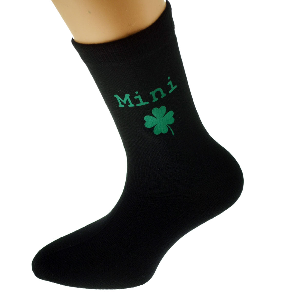 Kids Mini Irish Shamrock Black Socks| Ashton and Finch