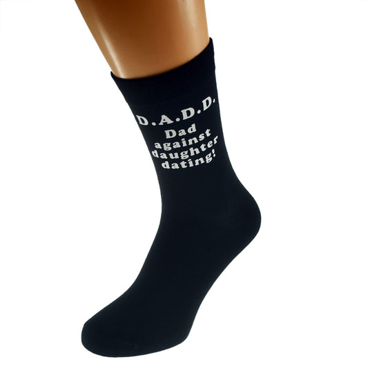 DADD Dad Against Daughter Dating Funny Mens Black Socks| Ashton and Finch