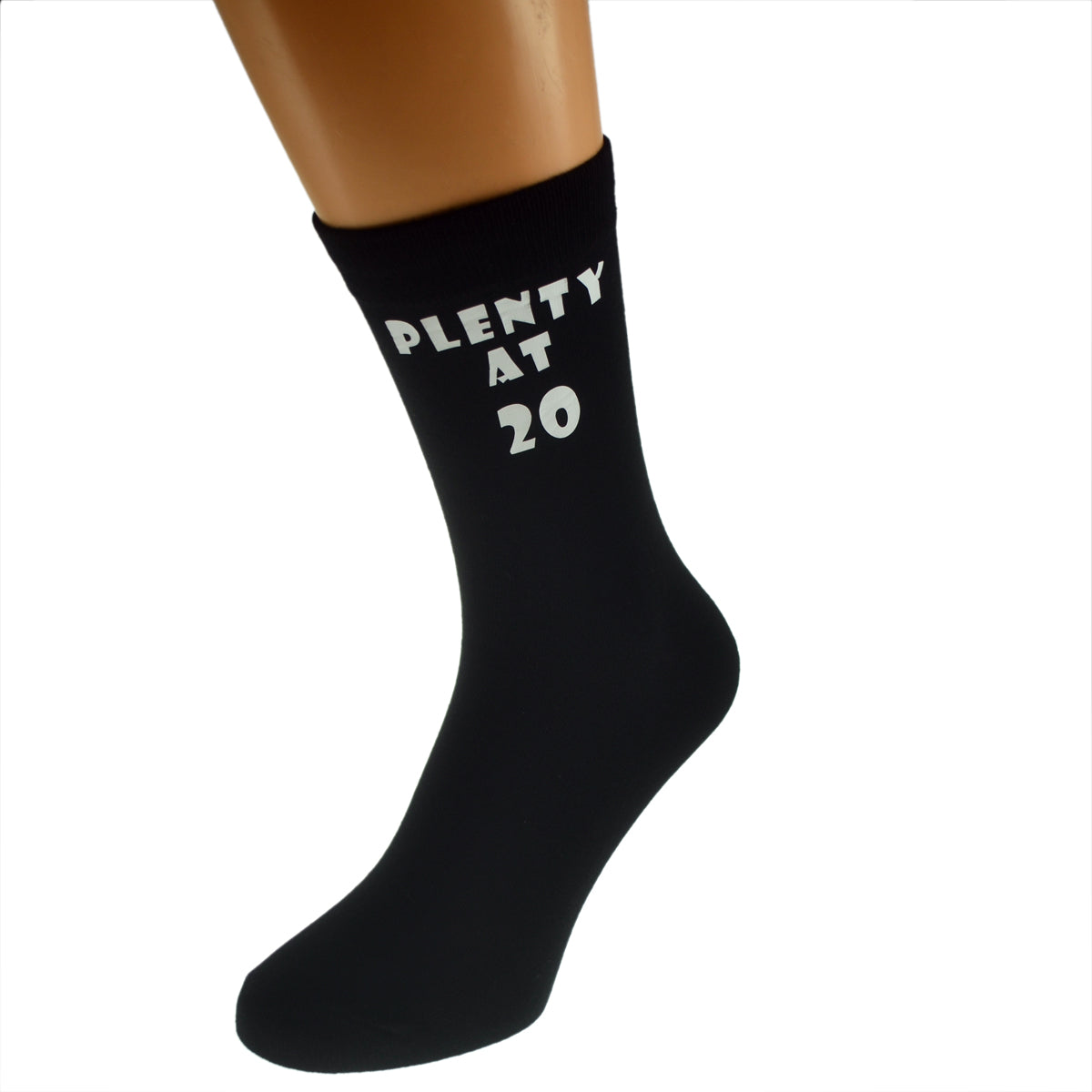 Plenty At 20 Mens Black Socks Cool 20th Birthday Idea| Ashton and Finch