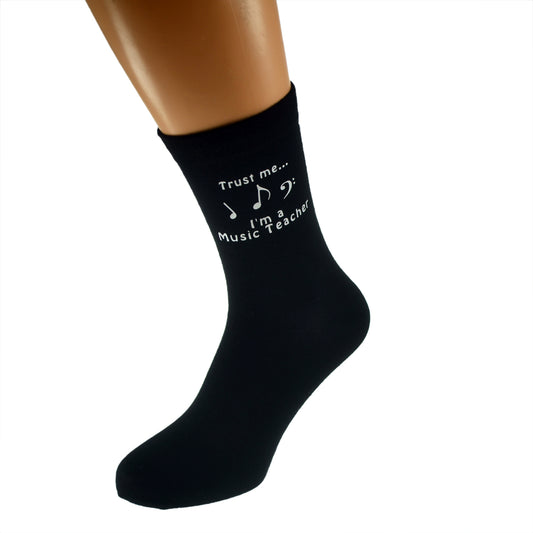 Trust Me I’m A Music Teacher Mens Black Socks| Ashton and Finch