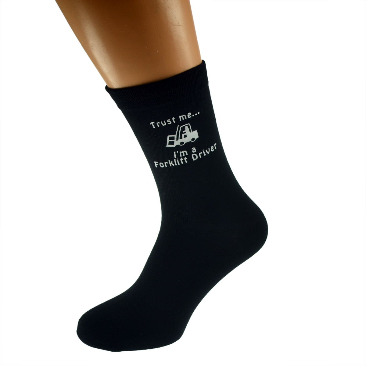 Trust Me I’m A Forklift Driver Mens Black Socks| Ashton and Finch