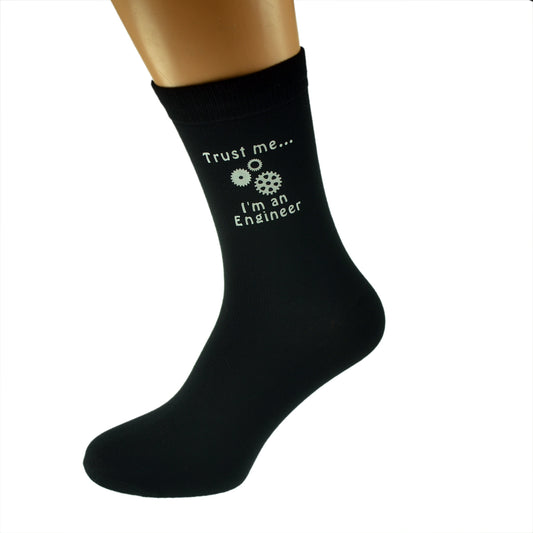 Trust Me I’m An Engineer Mens Black Socks| Ashton and Finch