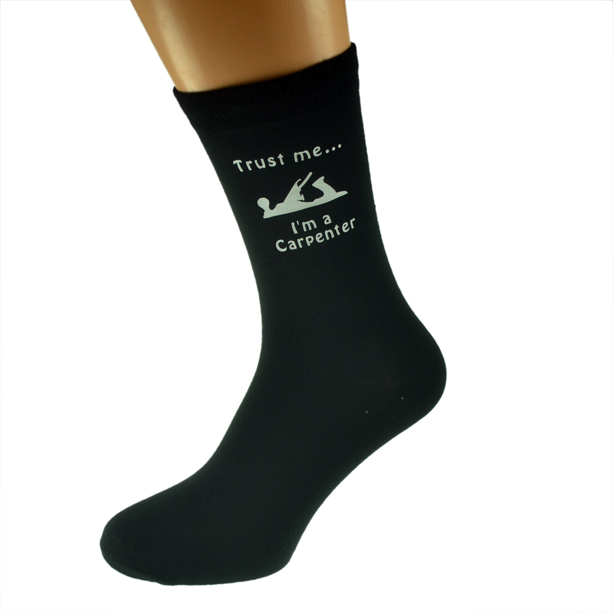 Trust Me I’m A Carpenter Mens Black Socks| Ashton and Finch