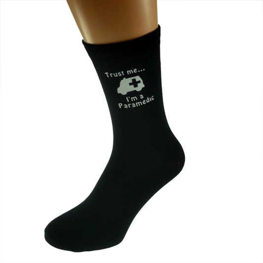 Trust Me I’m A Paramedic Mens Black Socks| Ashton and Finch