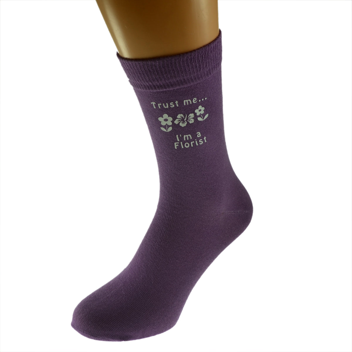 Trust Me I’m A Florist Ladies Purple Socks| Ashton and Finch