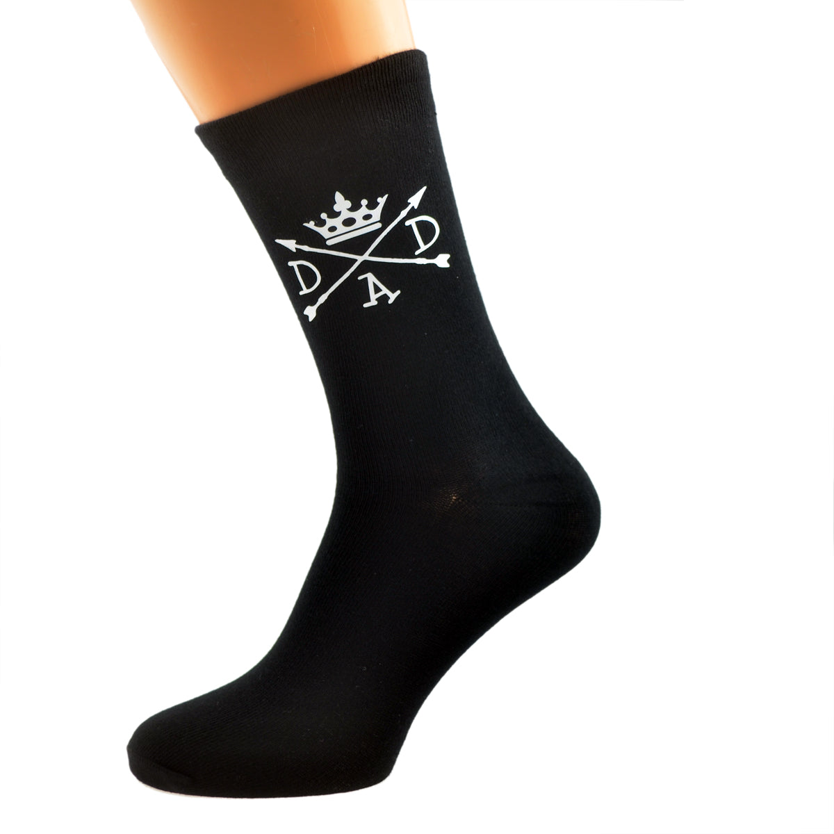 Dad Arrows Crown Design Mens Black Socks| Ashton and Finch