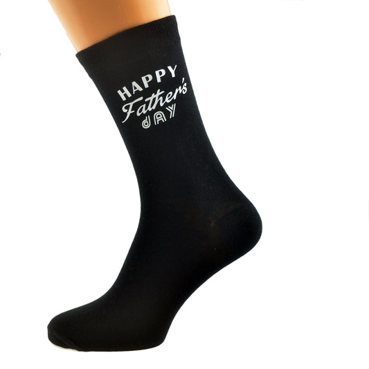 Happy Fathers Day Mens Black Socks| Ashton and Finch