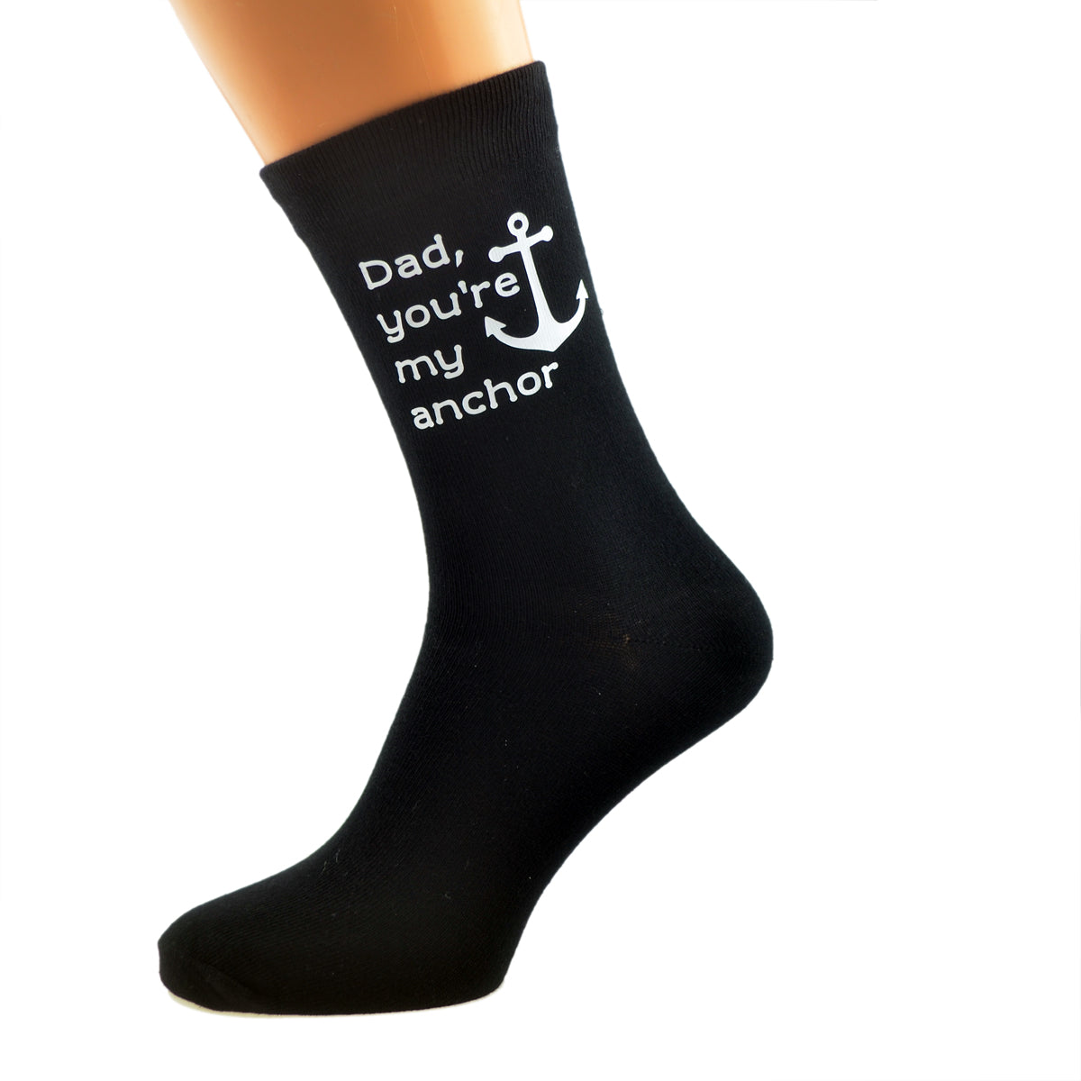 Dad You’re My Anchor Mens Black Socks| Ashton and Finch