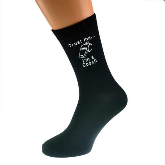Trust Me I’m A Coach Mens Black Socks| Ashton and Finch