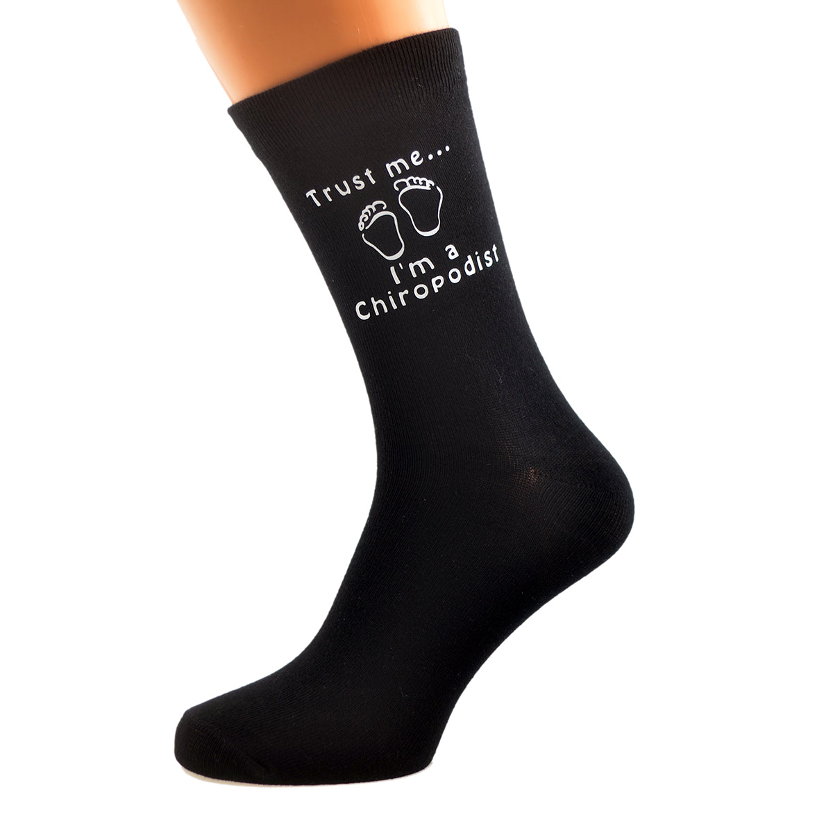 Trust Me I’m A Chiropodist Mens Black Socks| Ashton and Finch