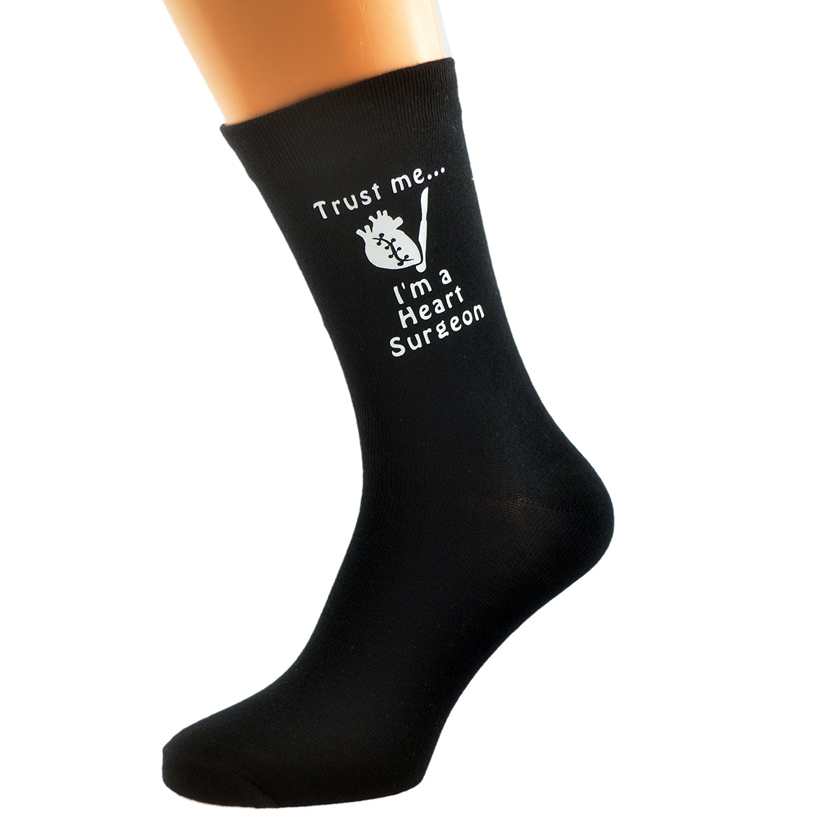Trust Me I’m A Heart Surgeon Mens Black Socks| Ashton and Finch