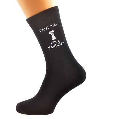 Trust Me I’m A Politician Mens Black Socks| Ashton and Finch