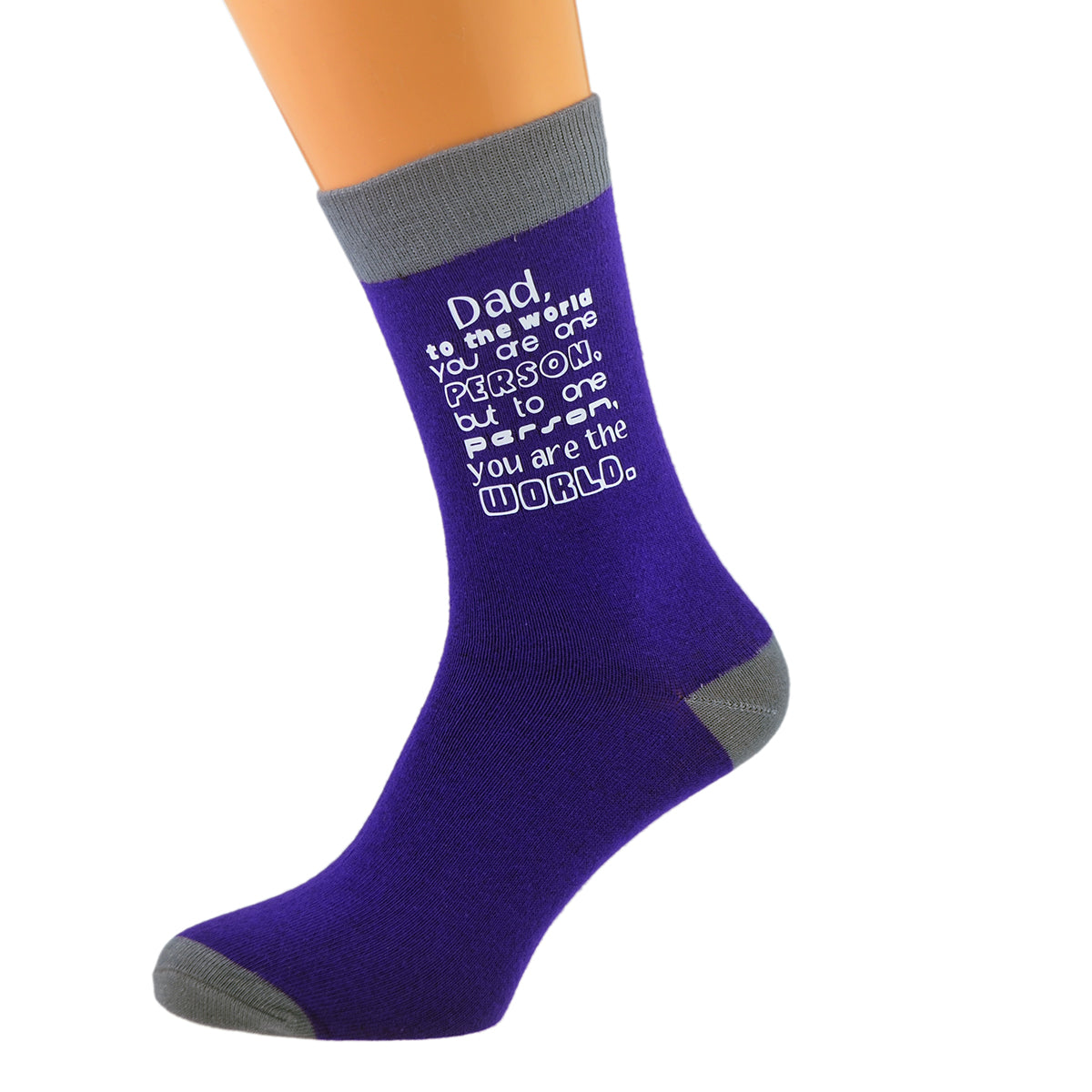 Purple Ash Grey Unisex Socks Dad| Ashton and Finch