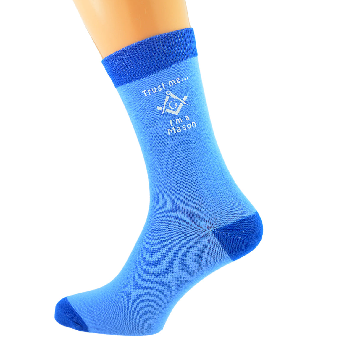 Two Tone Blue Unisex Socks Trust Me I’m A Mason With G| Ashton and Finch