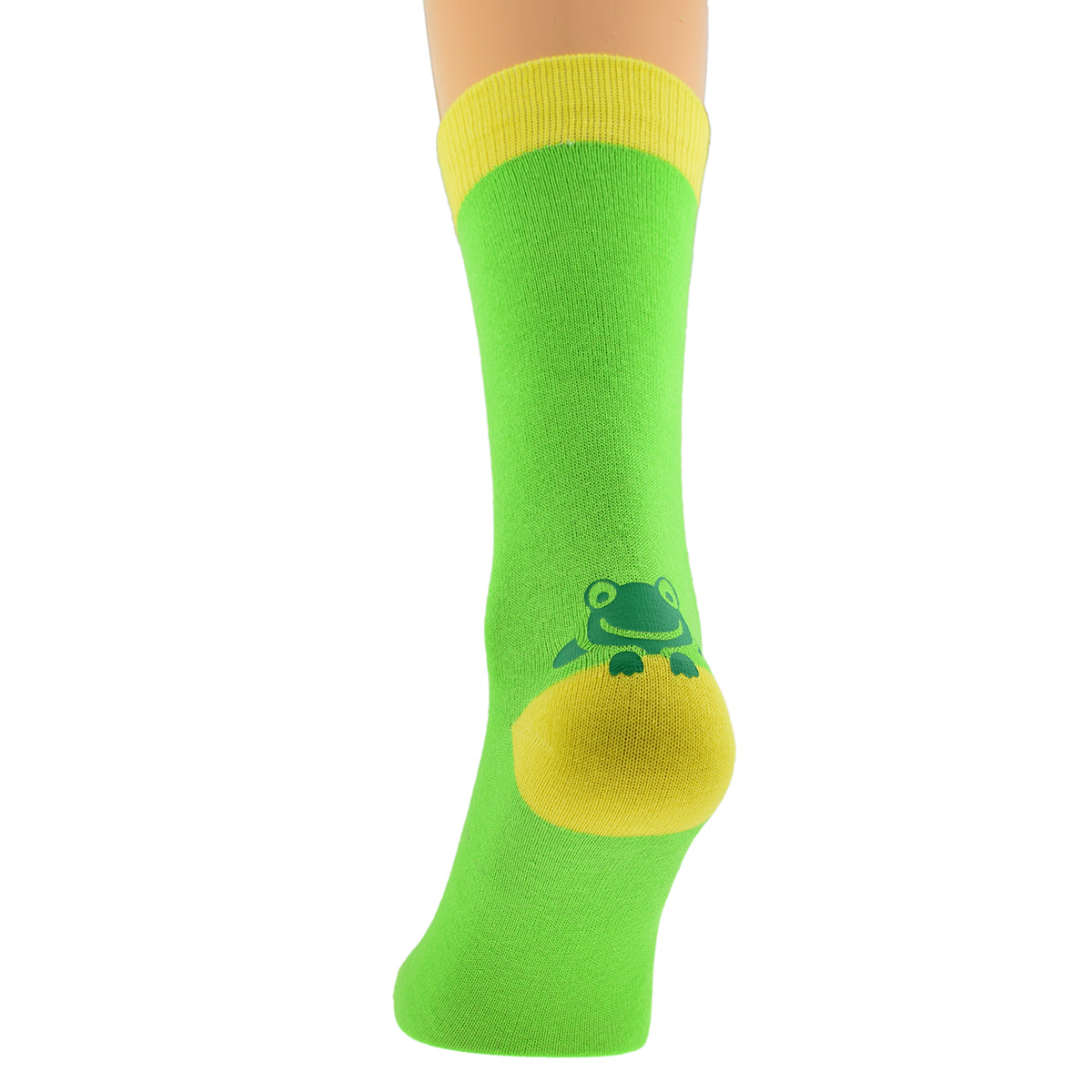 Two Tone Green Yellow Unisex Funky Frog Socks| Ashton and Finch