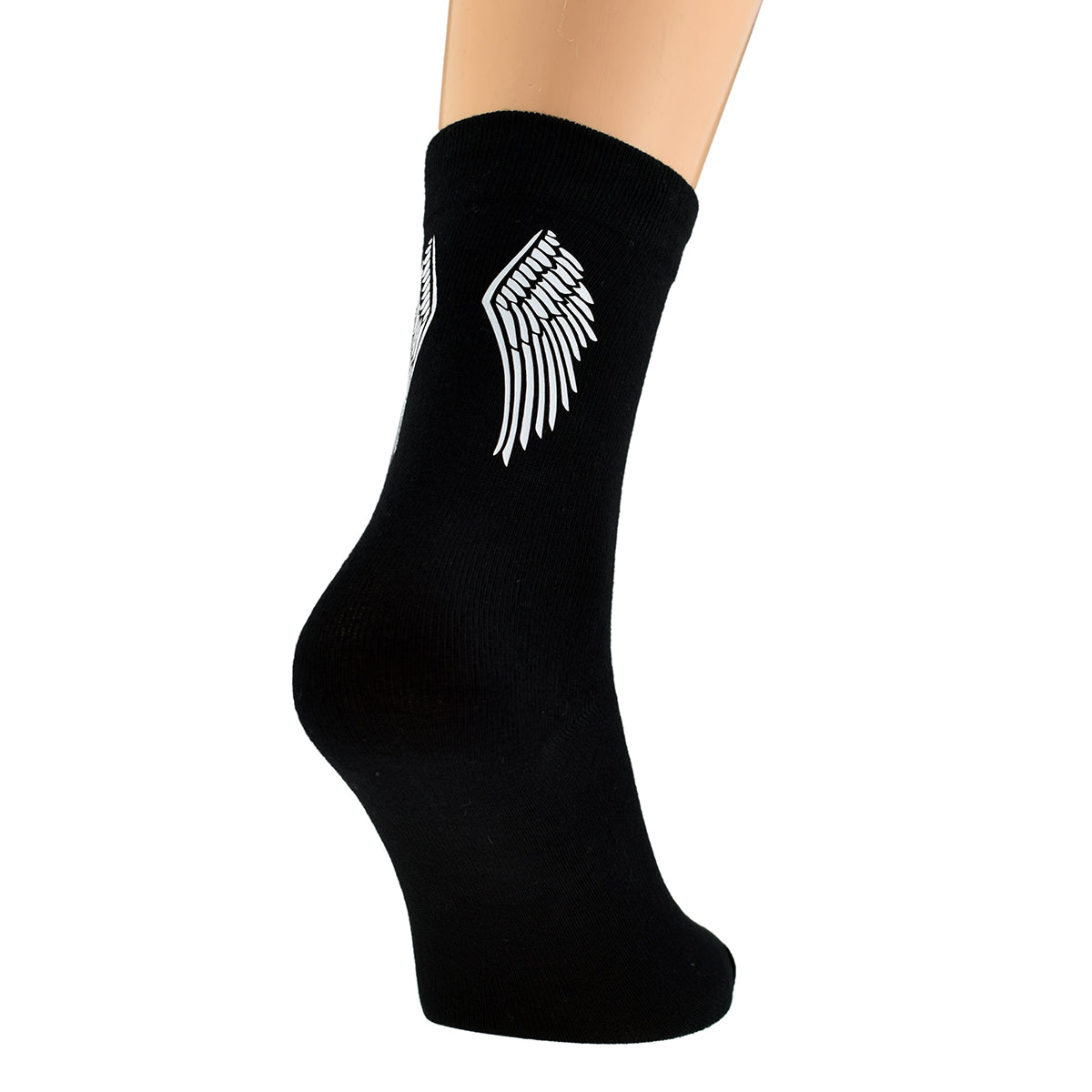 Large Angels Wings Ladies Black Socks| Ashton and Finch