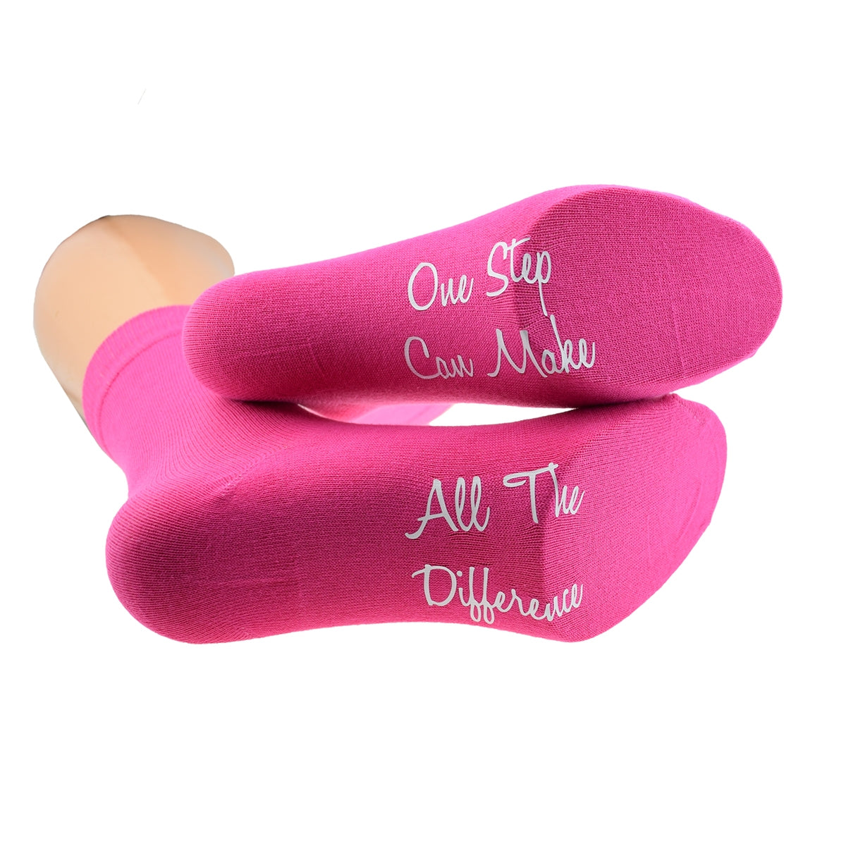 One Step Can Make All The Difference Ladies Hot Pink Socks| Ashton and Finch
