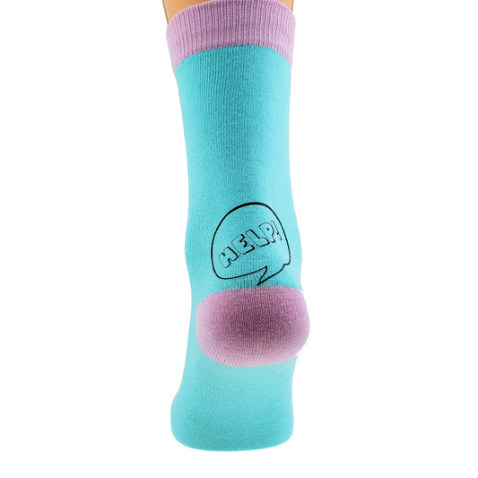 Fun Help Design Turquoise Pink Unisex Socks| Ashton and Finch