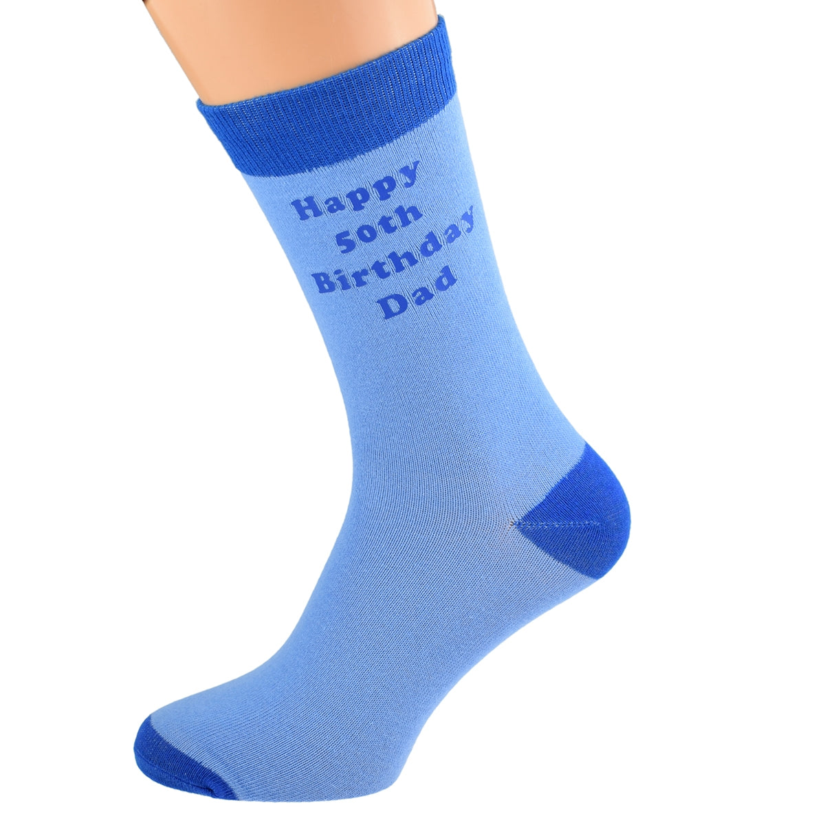 Personalised Two Tone Blue Birthday Socks| Ashton and Finch