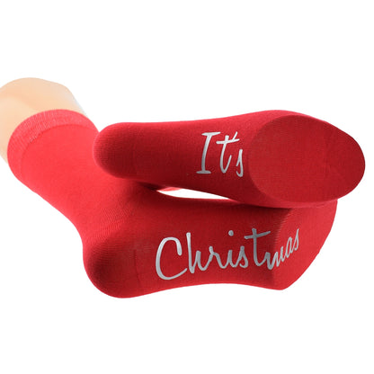 It’s Christmas Fun Red Christmas Socks Mens Or Ladies| Ashton and Finch