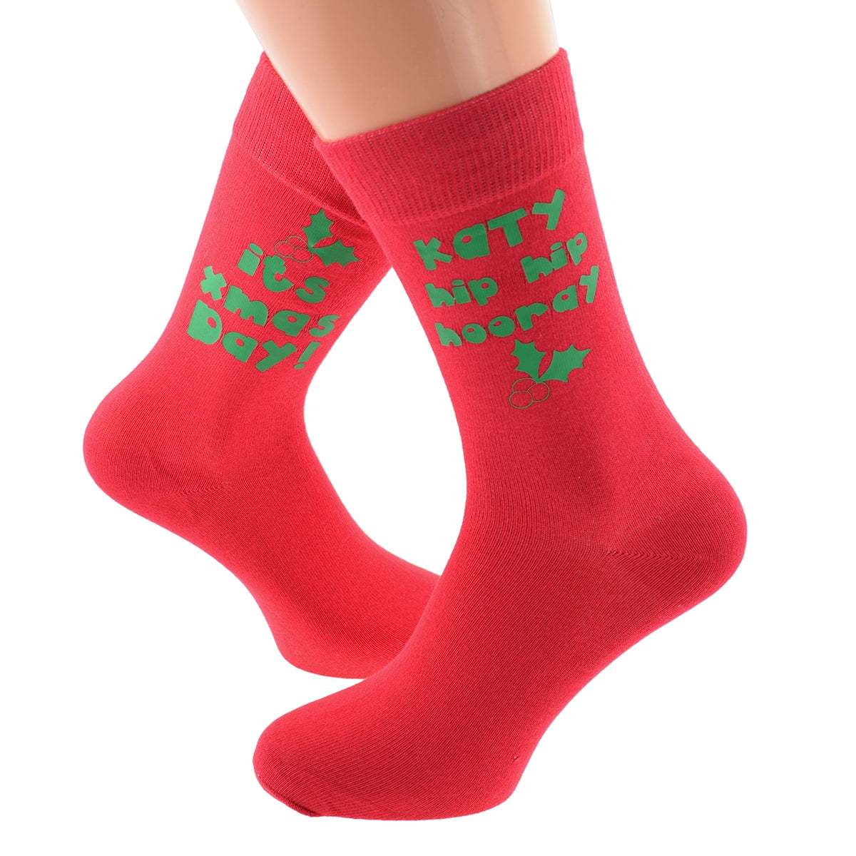 Personalised Hip Hip Hooray It’s Xmas Day Christmas Socks Mens Or Ladies| Ashton and Finch