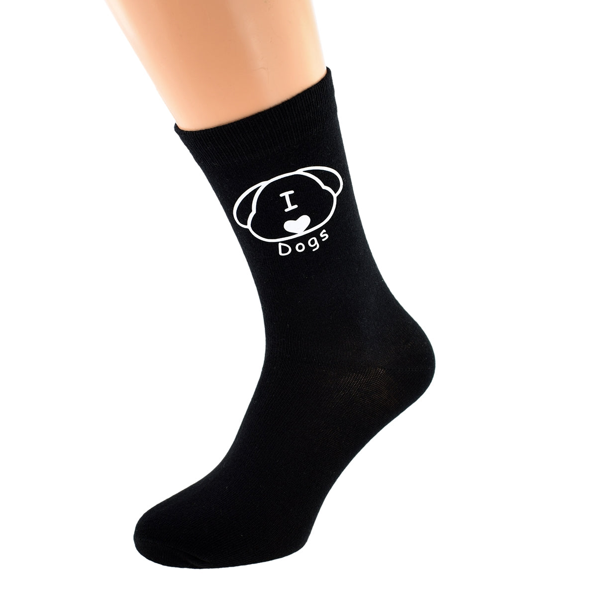Mens Black Socks Novelty I Love Dogs Socks| Ashton and Finch