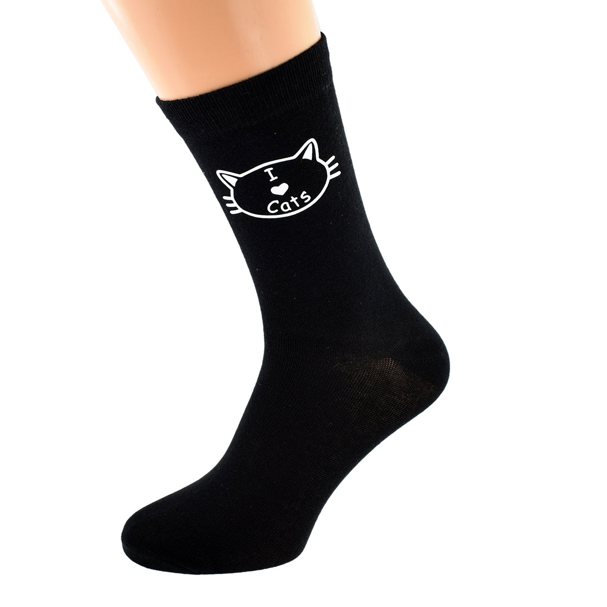 Mens Black Socks Novelty Pet I Love Cats Socks| Ashton and Finch