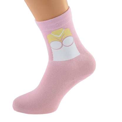Ladies Pale Pink Socks Novelty Dress Socks| Ashton and Finch