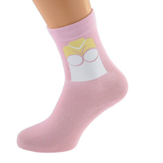 Ladies Pale Pink Socks Novelty Dress Socks| Ashton and Finch