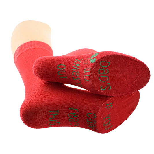Christmas Socks Mens Red Dads All Xmasted Out| Ashton and Finch