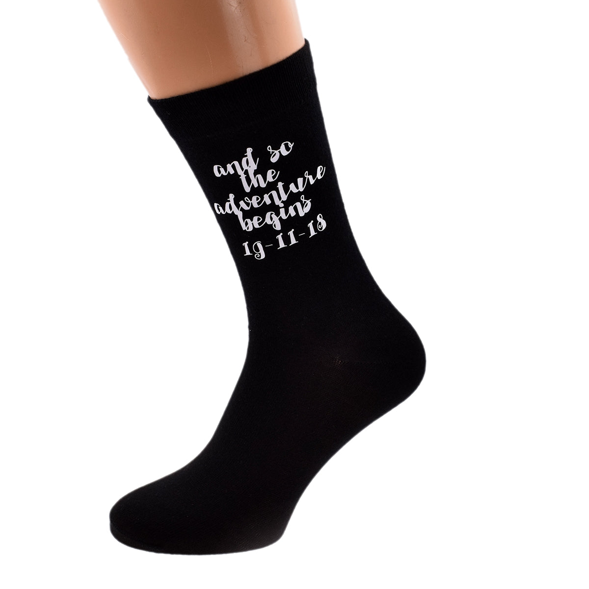 And So The Adventure Begins Personalised Newly Weds Mens Socks| Ashton and Finch