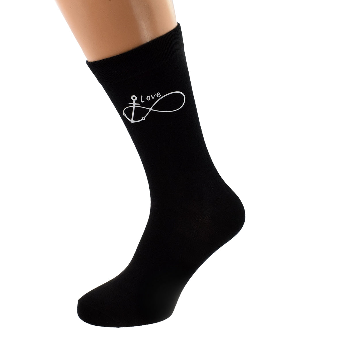 Love Anchor Design Mens Black Socks| Ashton and Finch