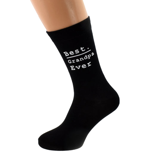 Best Grandpa Ever Mens Black Socks| Ashton and Finch
